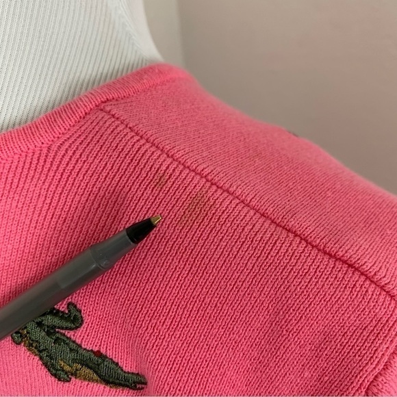 Alexandra Bartlett Alligator Pink Knit Top Womens L Crocodile Novelty Shirt - Picture 12 of 15
